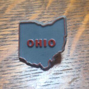 Ohio Buckeye State Map Vintage Lapel Pin